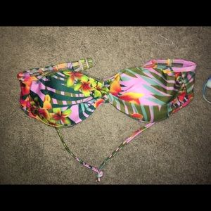 Tropical Floral Bikini Top